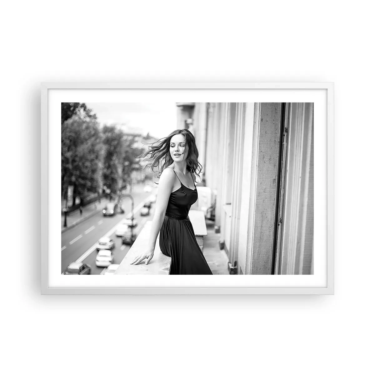 Plakat i hvid ramme - Bestemt en pariser - 70x50 cm