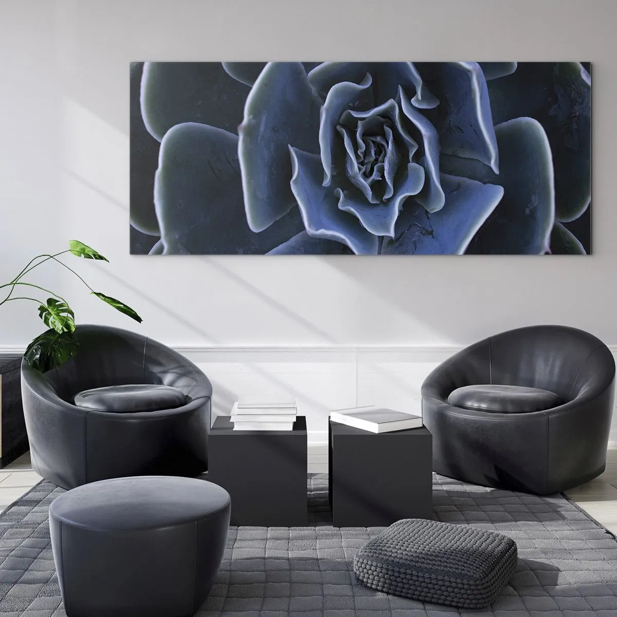 Billede på glas - Ørkenblomst - 120x50 cm