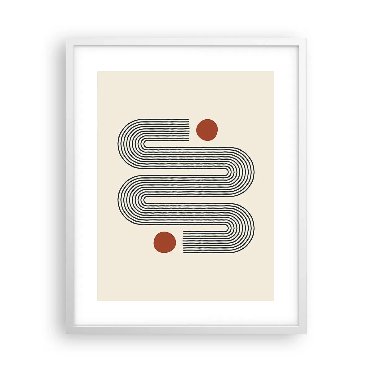 Plakat i hvid ramme - Fra start til slut - 40x50 cm