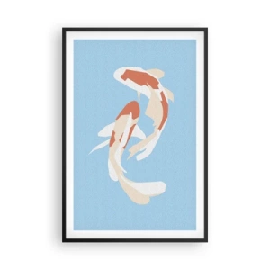 Plakat i sort ramme - Spontan synkroniseret svømning - 61x91 cm