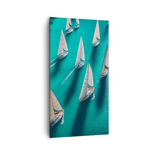 Lærredstryk - Billede på lærred - Konkurrerer med vinden - 55x100 cm