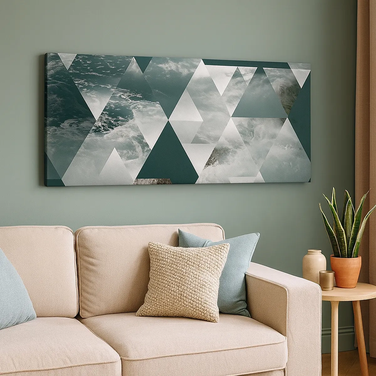 Lærredstryk - Billede på lærred - Et krystalperspektiv - 30x30 cm