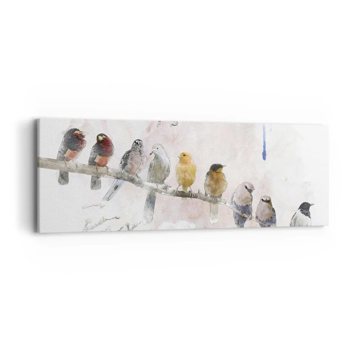 Lærredstryk - Billede på lærred - Møde med vinger - 90x30 cm