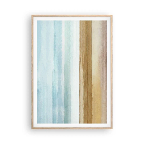 Plakat i ramme af lyst egetræ - Trøst - 70x100 cm