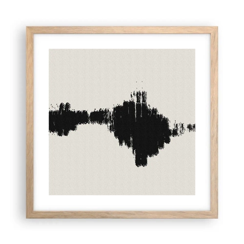 Plakat i ramme af lyst egetræ - Fantasiens vibrationer - 40x40 cm