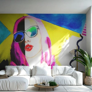 Fototapet Premium Canvas - Jeg er ikke hvid, og jeg er ikke sort - Kvindens ansigt, Portræt af en kvinde, Mode - 500x350 cm