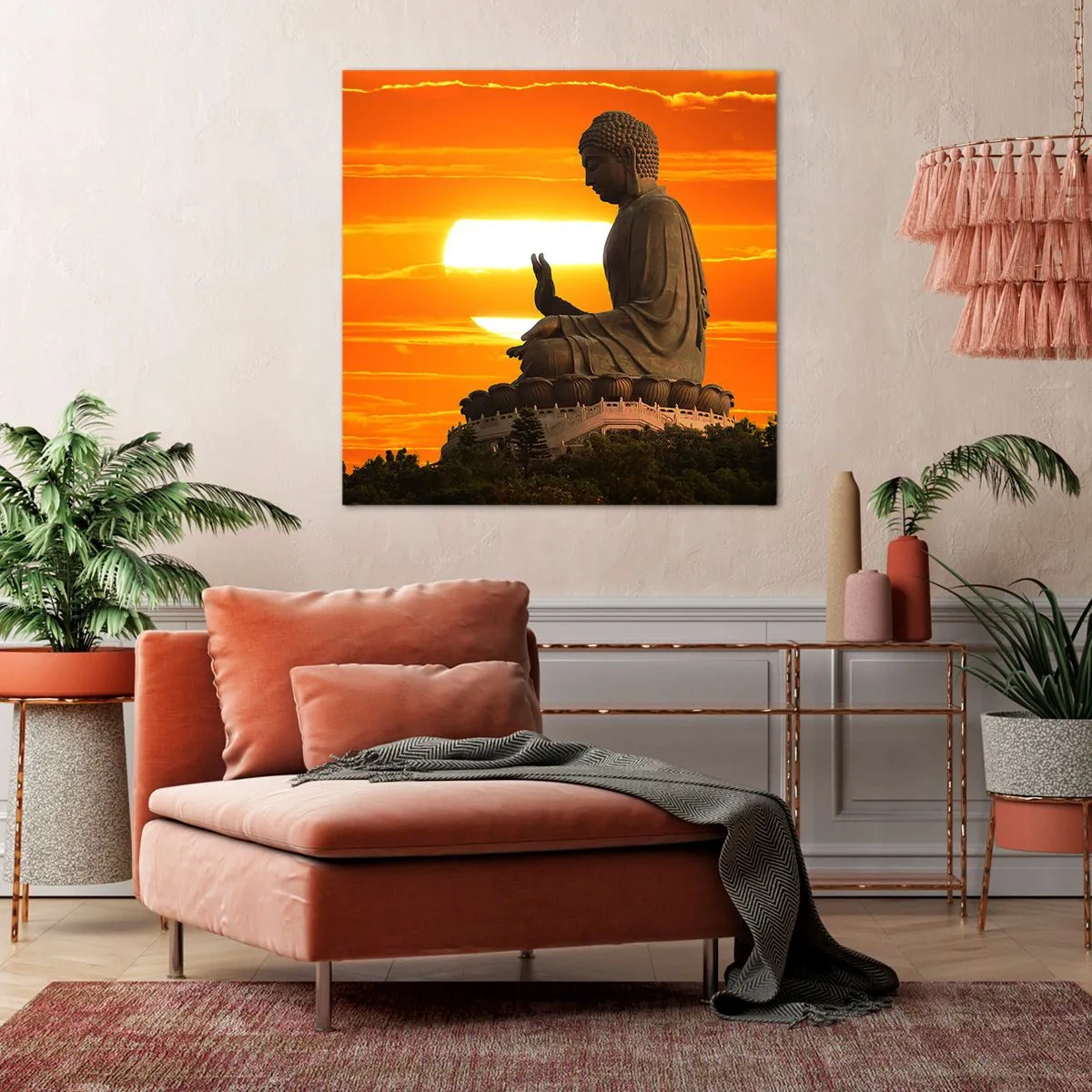 Lærredstryk - Billede på lærred - Uden frygt for verden - 60x60 cm