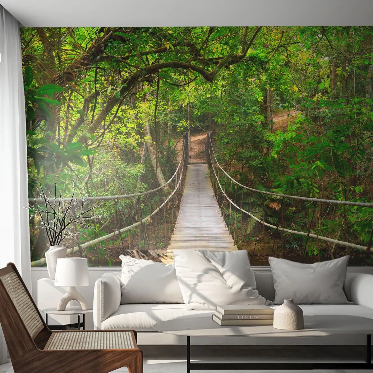 Fototapet Selvklæbende Deluxe Sticker - Fordi der vokser en slyngplante i haven - Landskab, Skov, Natur - 400x280 cm