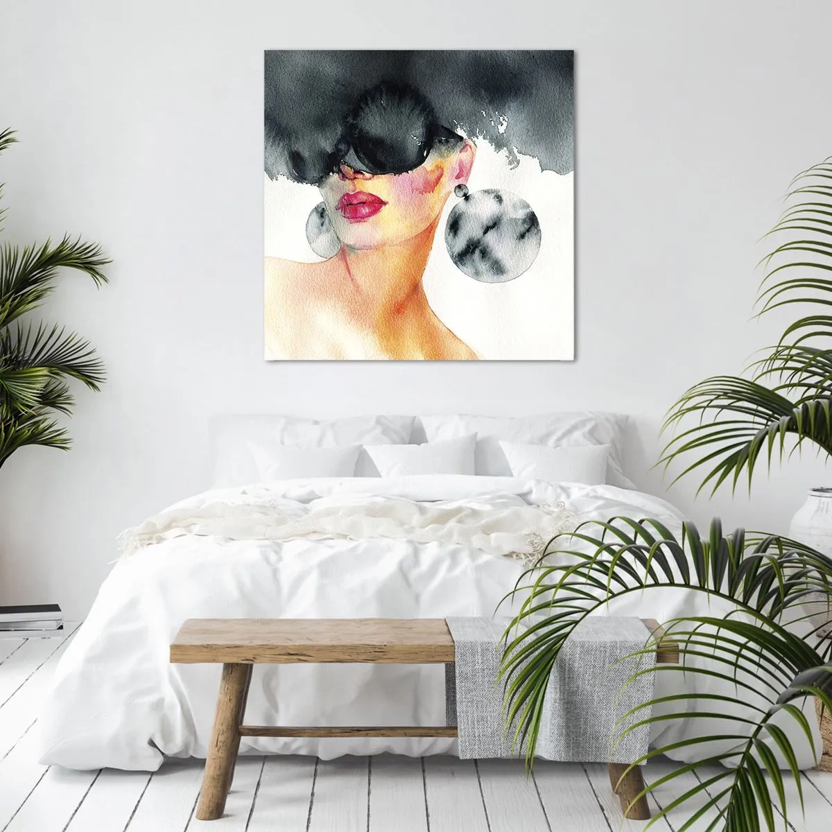 Lærredstryk - Billede på lærred - Hemmeligheden bag elegance - 70x70 cm