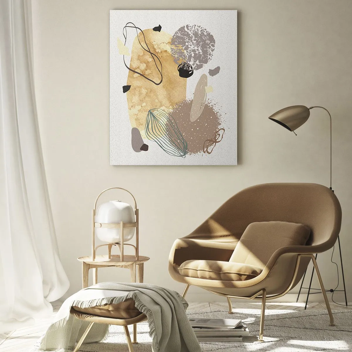 Billede på glas - Anvendt plumkologi - 80x120 cm