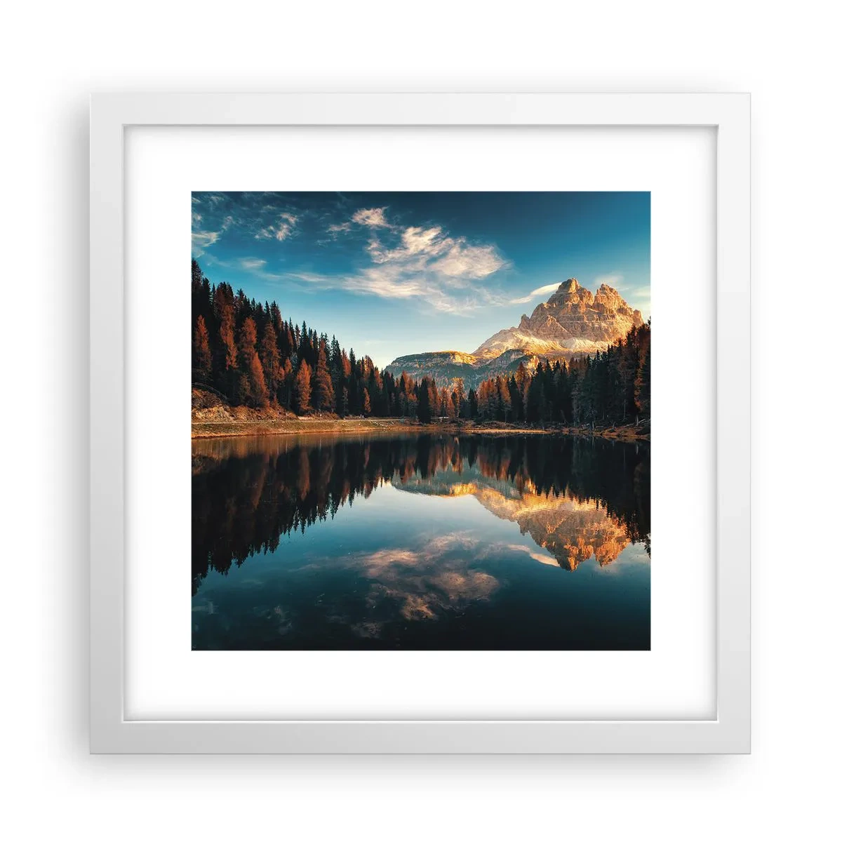 Plakat i hvid ramme - Dobbelt landskab - 30x30 cm