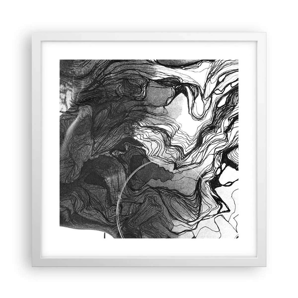 Plakat i hvid ramme - Forviklet i drømme - 40x40 cm