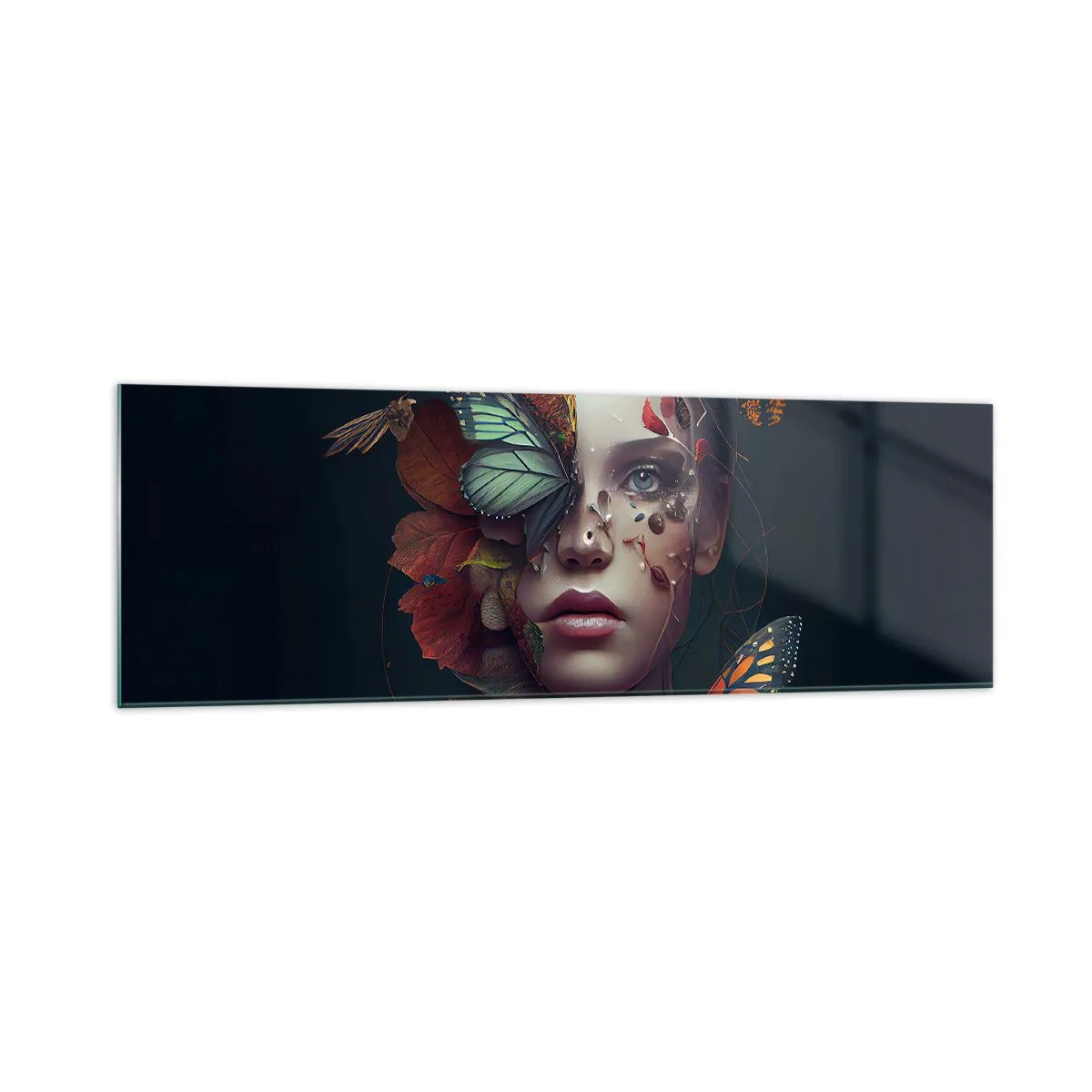 Billede på glas - En vidunderlig metamorfose - 160x50 cm