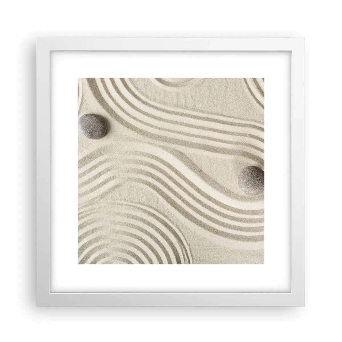Plakat i hvid ramme - Et strejf af varme - 30x30 cm