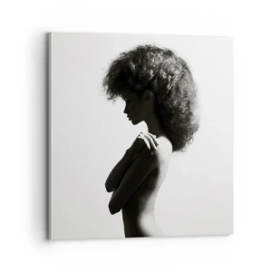 Lærredstryk - Billede på lærred - Som en blomst på en slank stilk - 70x70 cm