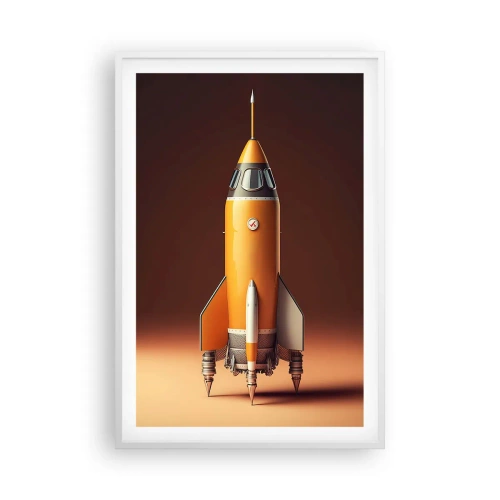 Plakat i hvid ramme - Det begynder med en drøm - 61x91 cm