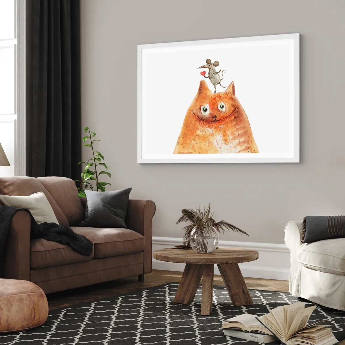 Plakat i hvid ramme - Kærlighedens paradokser - 40x30 cm