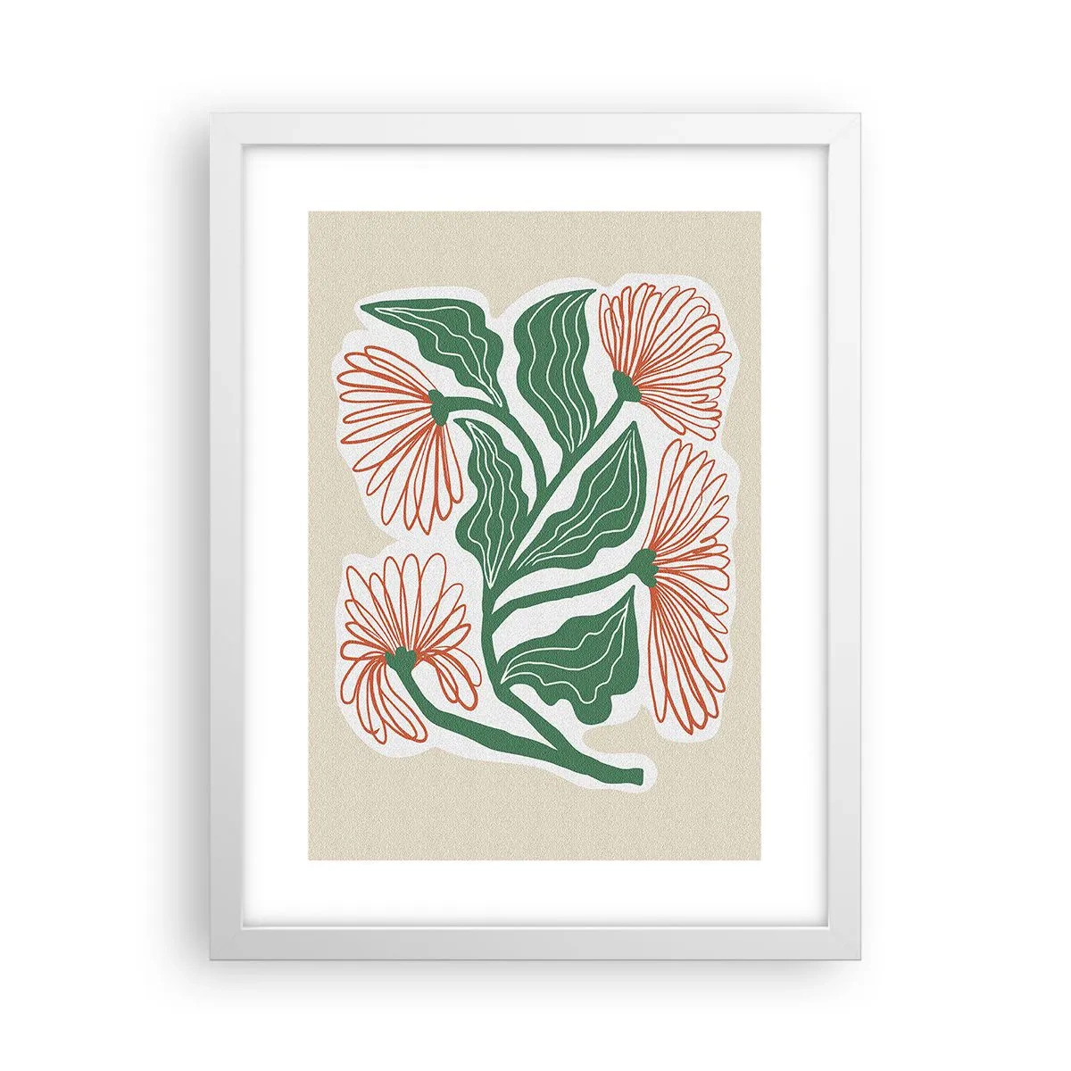 Plakat i hvid ramme - Folkeligt og moderne - 30x40 cm