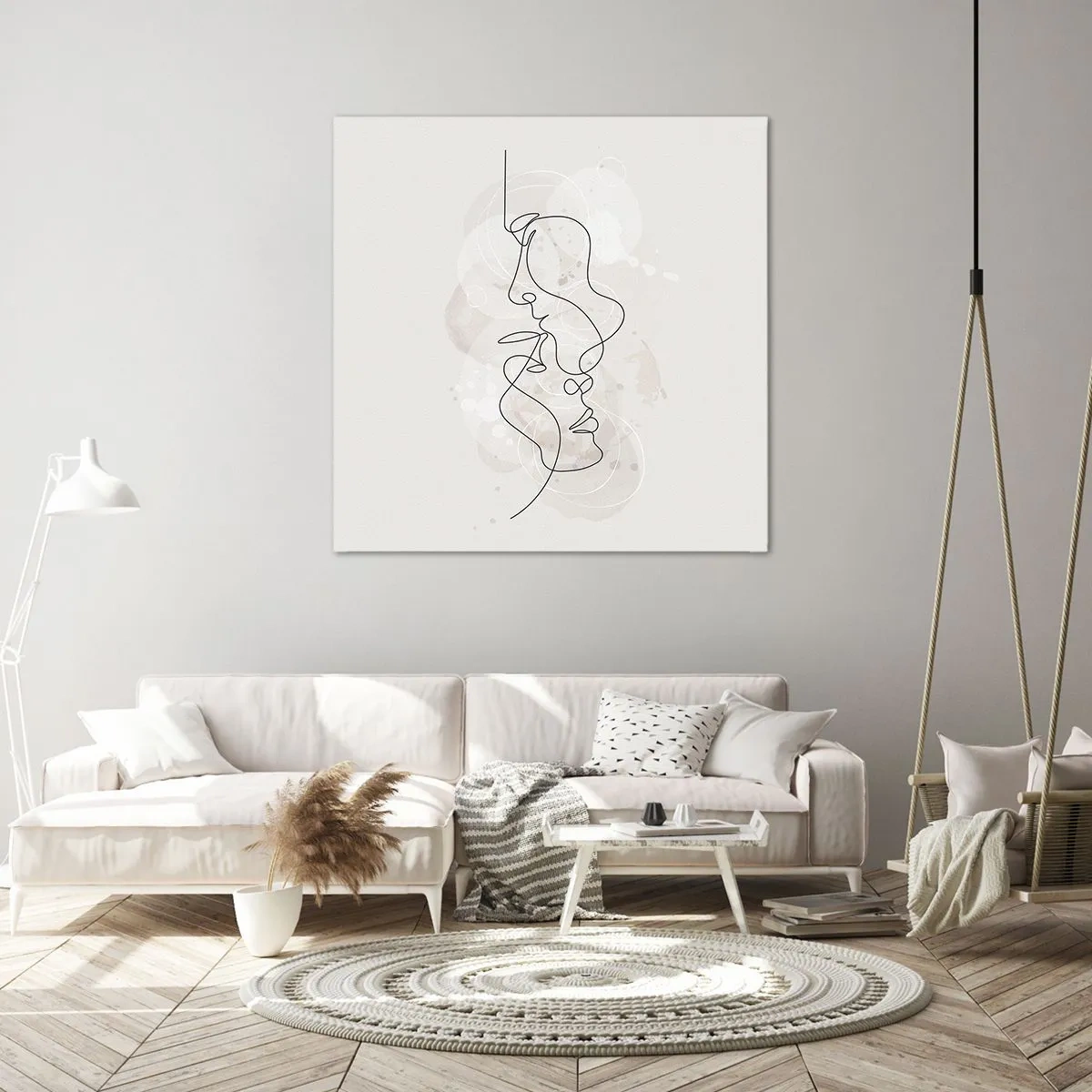 Lærredstryk - Billede på lærred - Omfavnet i en omfavnelse - 40x40 cm