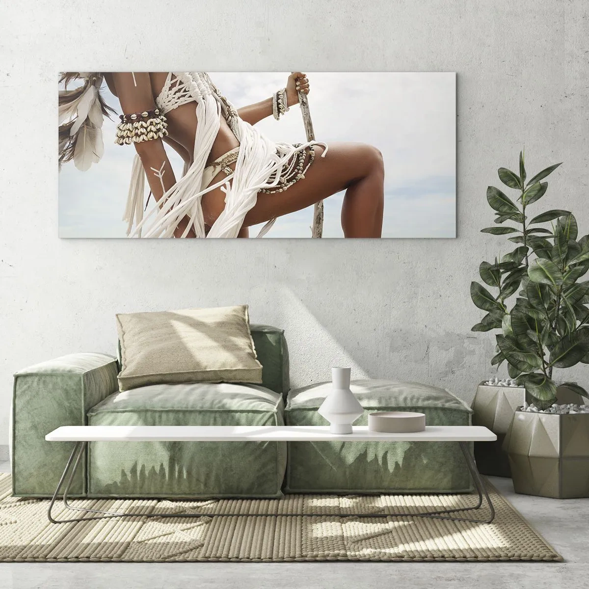 Billede på glas - Præstinde af solen - 140x50 cm