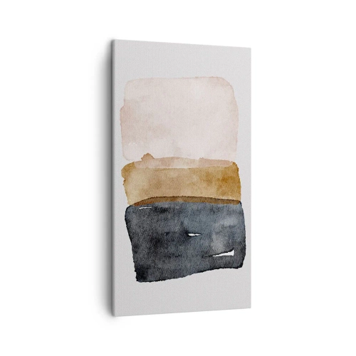 Lærredstryk - Billede på lærred - Sammensætning af jordfarver - 45x80 cm