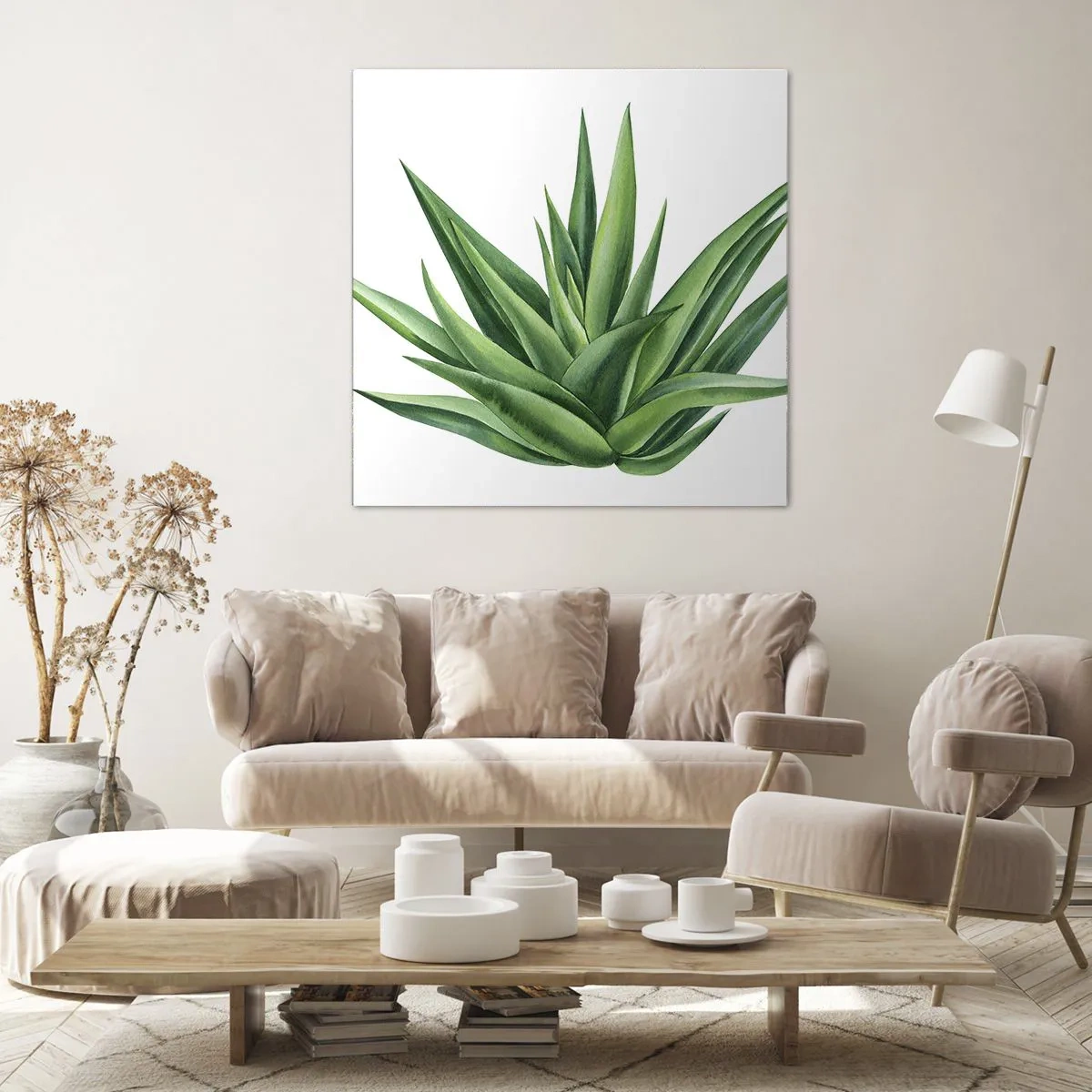 Lærredstryk - Billede på lærred - Grøn - styrke - liv - 70x70 cm