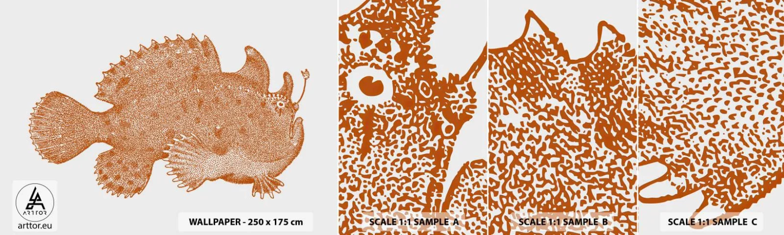 Fototapet Prøve Standard Eco - Og dog en fisk - Havfisk, Ocean, Ved havet - 100x30 cm