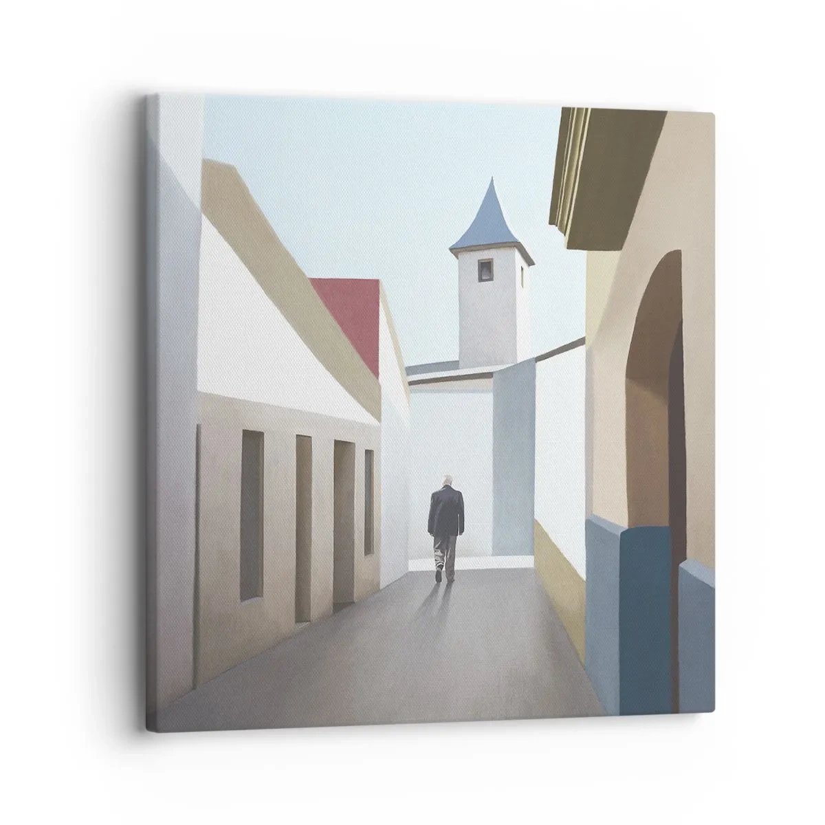Lærredstryk - Billede på lærred - Solrig gåtur - 30x30 cm