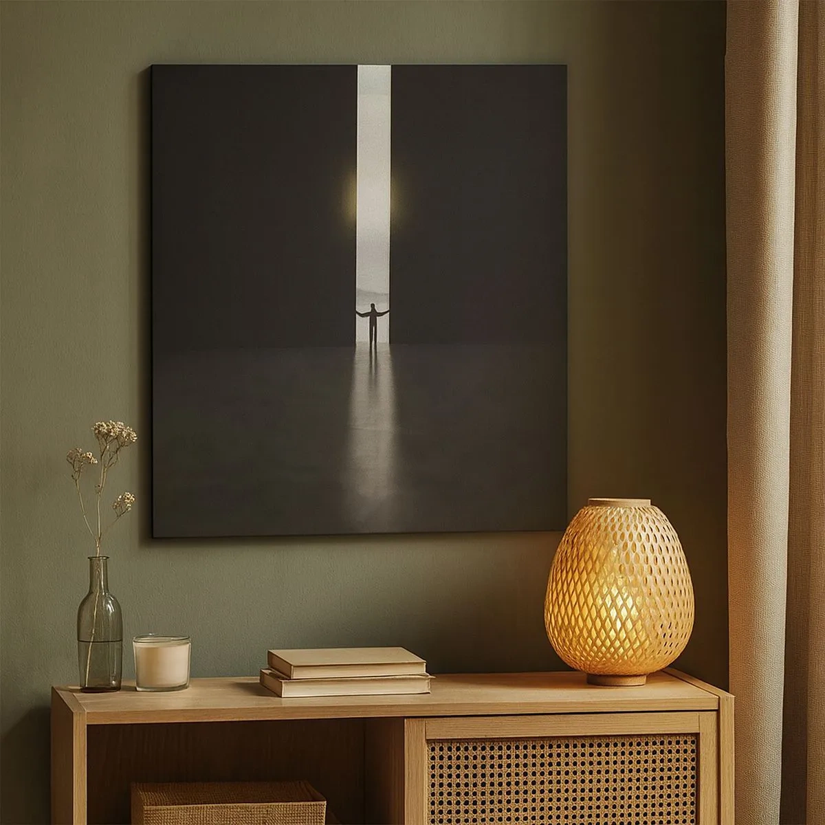 Lærredstryk - Billede på lærred - Et skridt mod en lys fremtid - 30x30 cm