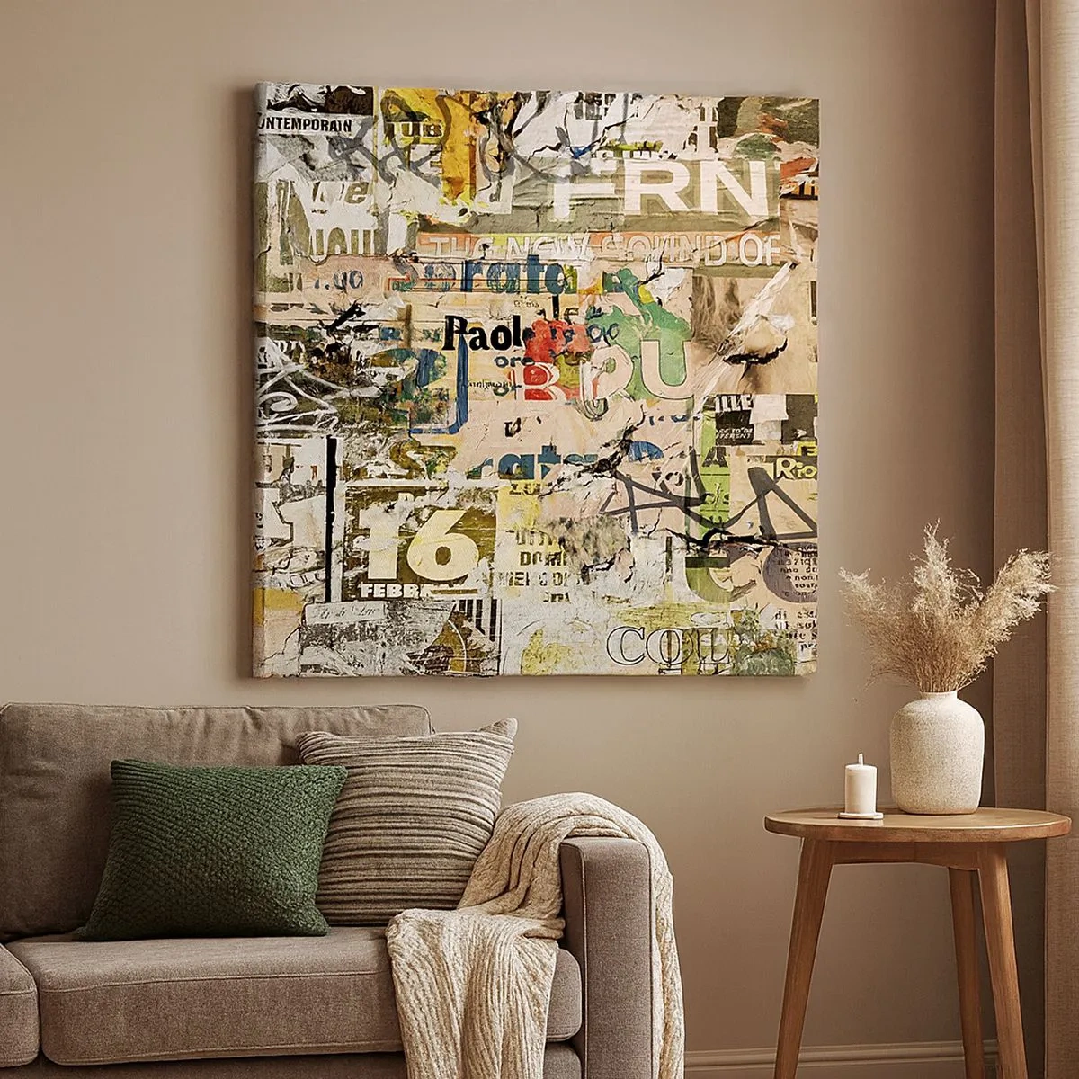 Lærredstryk - Billede på lærred - Åh, det er ved at ske... - 30x30 cm