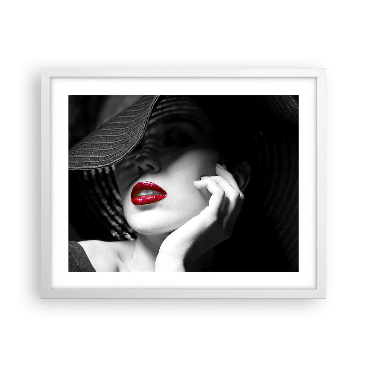 Plakat i hvid ramme - Studie i skarlagenrødt - 50x40 cm