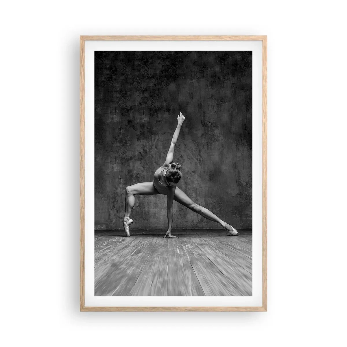 Plakat i ramme af lyst egetræ - Idealet om balance - 61x91 cm