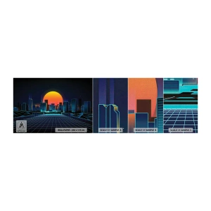 Prøve Fototapet Premium Canvas - Vil du stadig gerne komme til den ægte vare? - Abstraktion, By, Sol - 100x30 cm