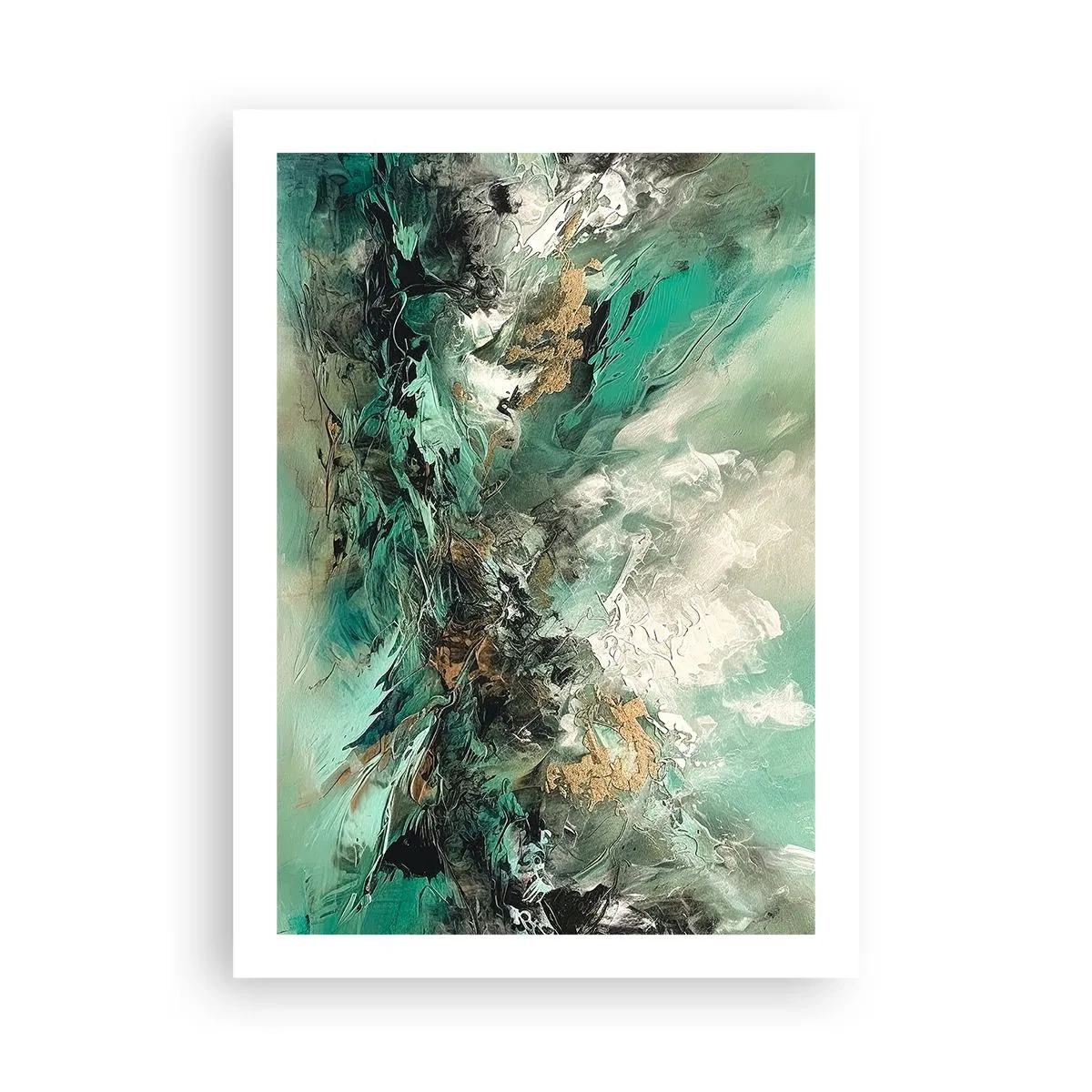 Plakat - Smaragdsort byld - 50x70 cm