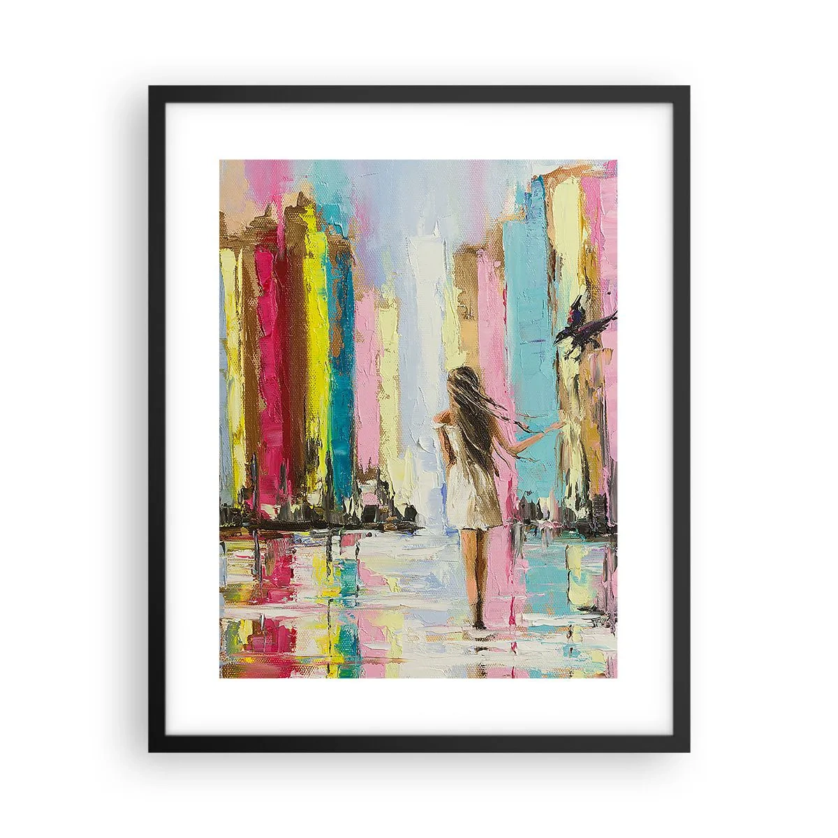 Plakat i sort ramme - Følg mig - 40x50 cm