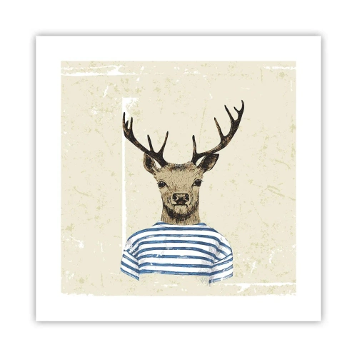 Plakat - Fordi jeg kan lide stribede skjorter! - 40x40 cm