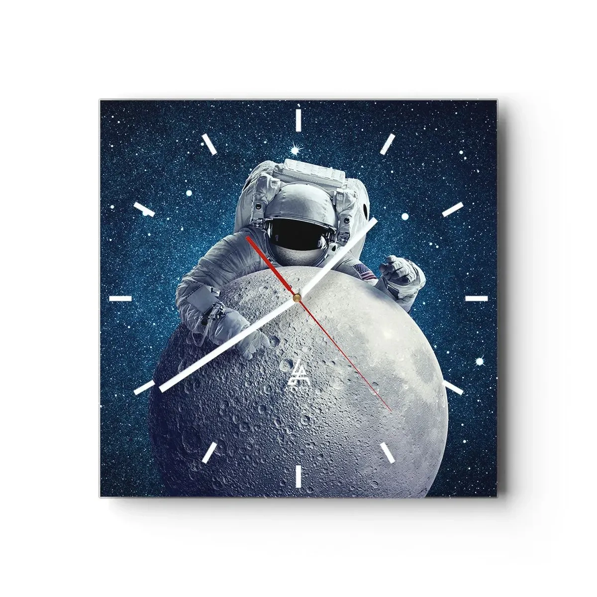 Vægur, Uret - Kosmisk spøgefugl - 40x40 cm