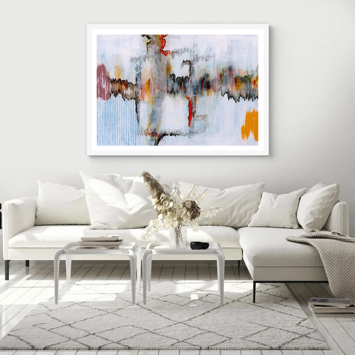 Plakat i hvid ramme - En pind på vandet - 50x40 cm
