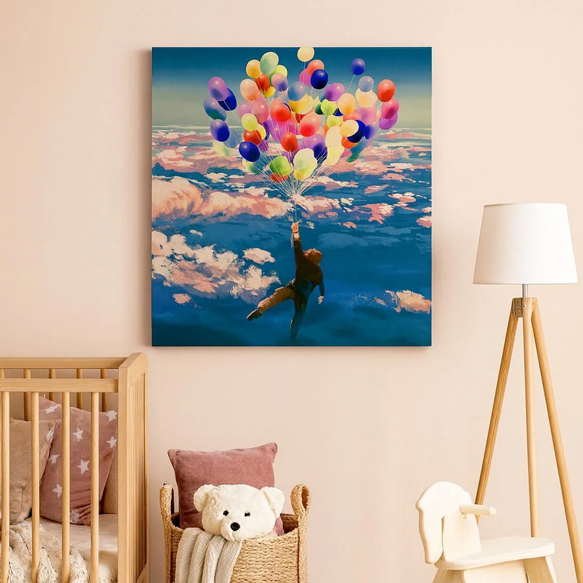 Lærredstryk - Billede på lærred - En barndomsdrøm, der går i opfyldelse - 30x30 cm