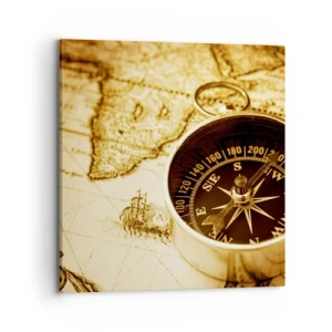 Lærredstryk - Billede på lærred - Øst eller vest? - 70x70 cm