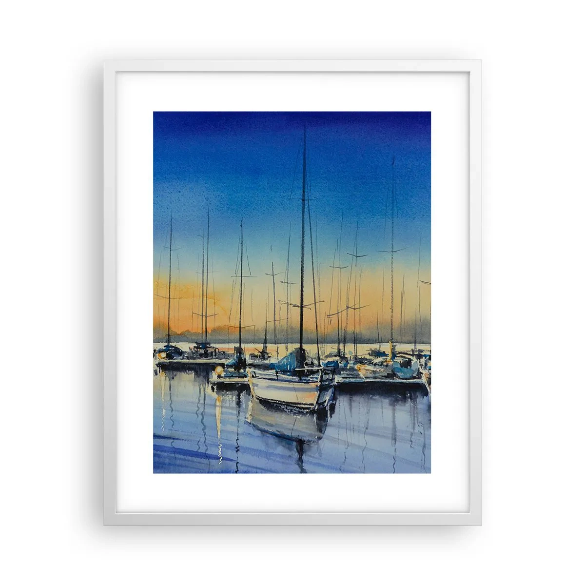 Plakat i hvid ramme - Slutningen på en god dag - 40x50 cm
