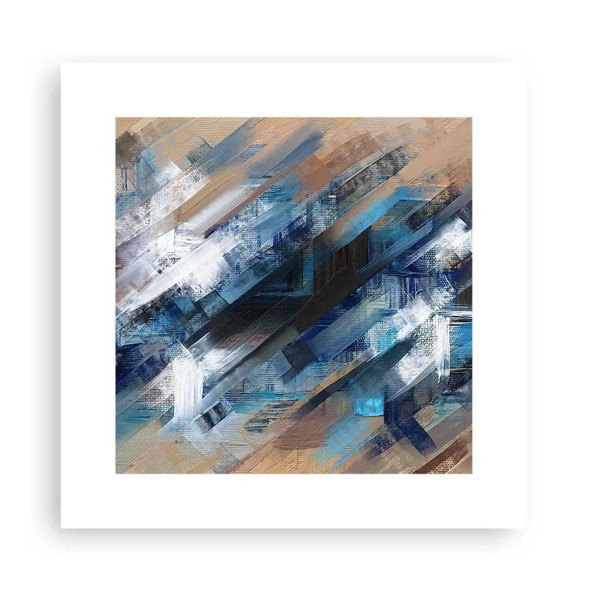 Plakat - På en blå skråning - 30x30 cm