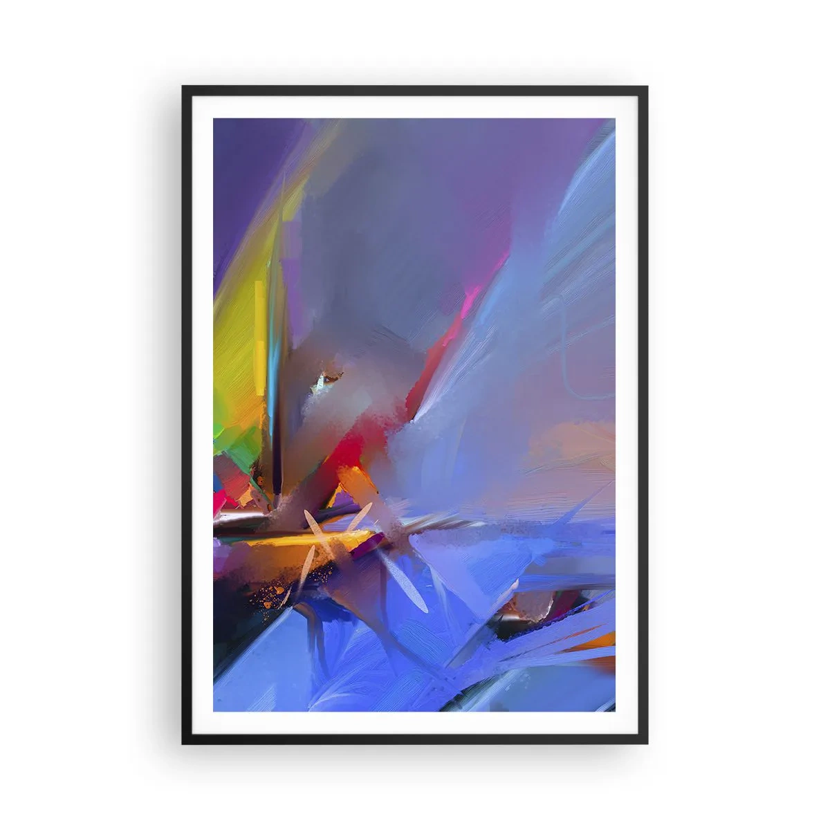 Plakat i sort ramme - Propeller som en fugl - 70x100 cm