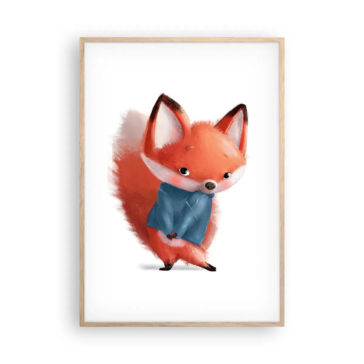 Plakat i ramme af lyst egetræ - Ser jeg smuk ud i den her? - 70x100 cm