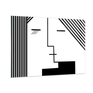 Billede på glas - Bare et kys - 100x70 cm