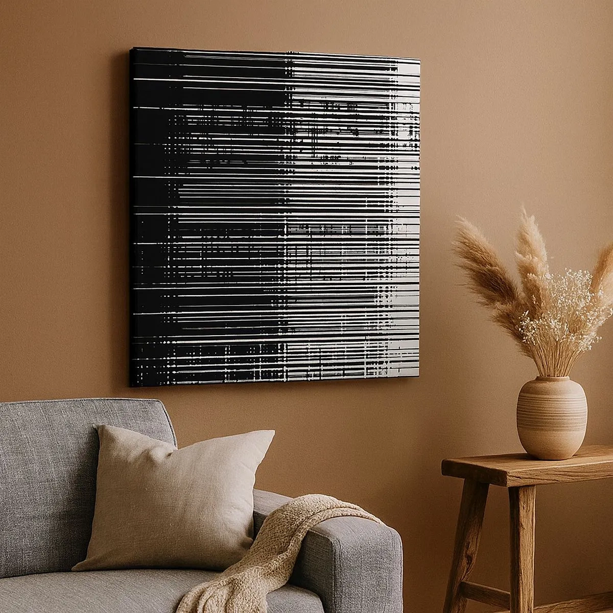 Lærredstryk - Billede på lærred - Bølger og vibrationer - 30x30 cm