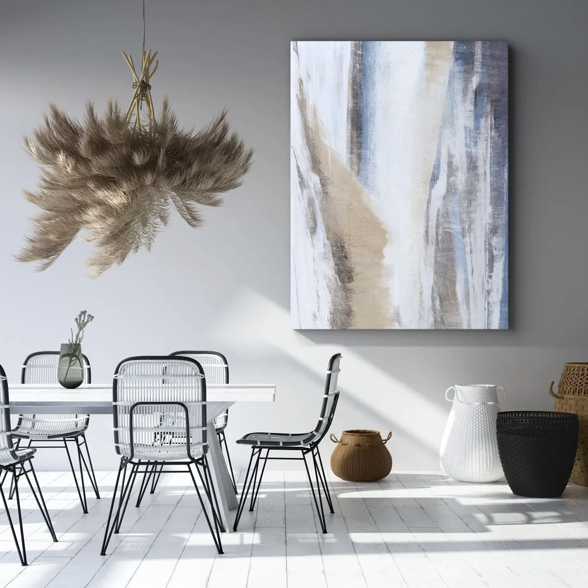 Lærredstryk - Billede på lærred - Vinterkomposition - 50x70 cm
