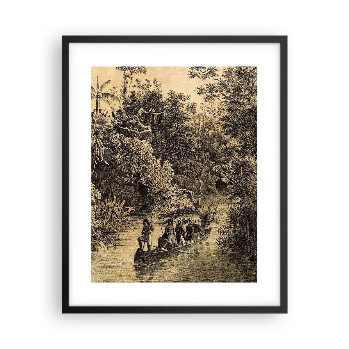 Plakat i sort ramme - Rejsen til kilden - 40x50 cm