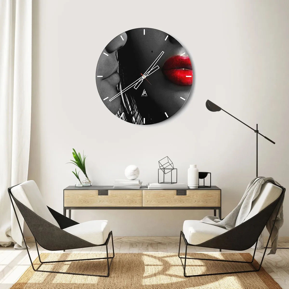 Vægur, Uret - Ansigt til ansigt  - 40x40 cm