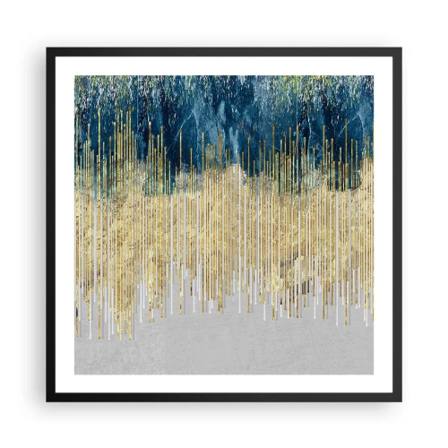 Plakat i sort ramme - Forgyldt grænse - 60x60 cm